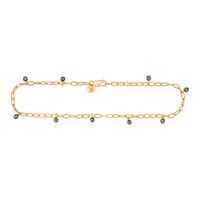 Cai FußKette 925 Silber Vergoldet FußKettchen Damen HäMatit Gliederkette Neu Cai