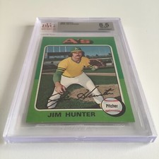 1975 Topps #230 Jim Hunter BVG Graded 8.5 NM-MT + 