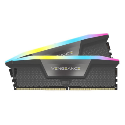 Corsair Vengeance RGB Grau 64GB (2x32GB) DDR5-6000 CL30 EXPO DIMM Arbeitsspeiche