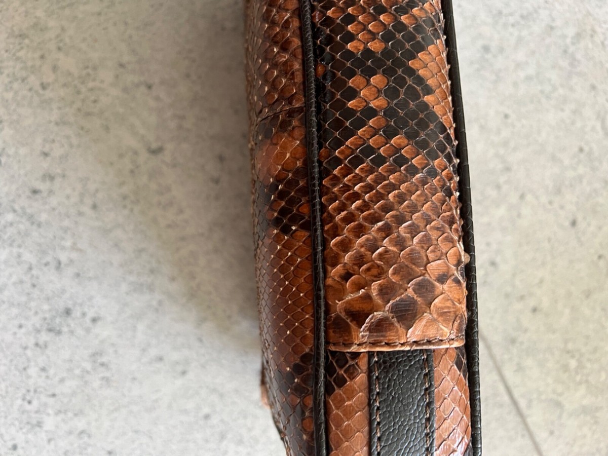 VALENTINO PYTHON SNAKE SKIN HANDLE BAG View 6