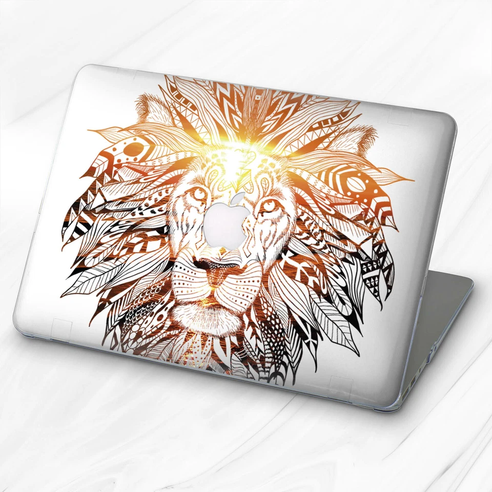 Funda rígida Mandala León Sol Animal Pluma para Macbook Air 11 13 Pro 13 15 Foto 2 de 4