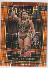 2022 Panini Select WWE #12 Meiko Satomura Concourse Orange Flash Prizm SP