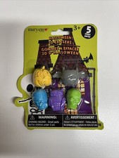 Halloween Premiere 3D Pencil Erasers 5 Count Skulls/Pumpkin/Bat/Owl New