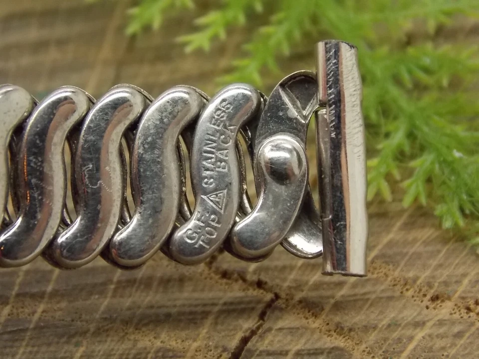 Correa de reloj vintage JB Champion 16 mm pulsera de expansión llena de oro de segunda mano Foto 4 de 4