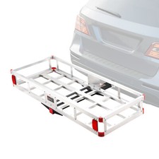 Hitch Mount Cargo Carrier 49.4x22.4x7.1 In 500lb Aluminum Fits 2 Receiver