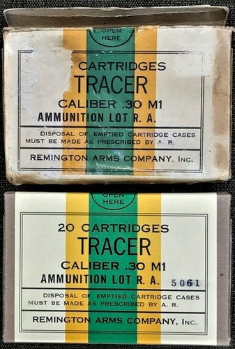 REMINGTON ARMS CO. CAL. .30 M1 TRACER WWII NEW REPLICA 20 ROUND AMMO BOXES - Picture 4 of 9