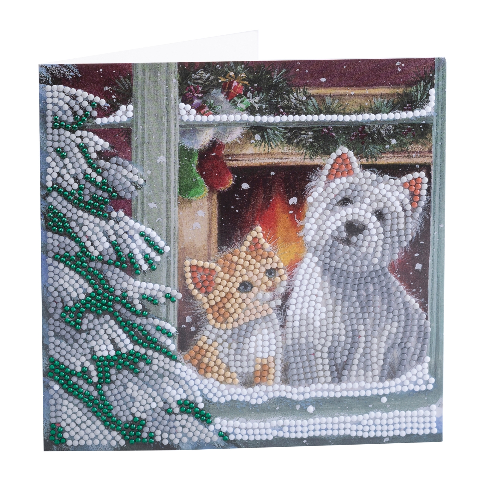 By the Window 18x18cm Crystal Art Card