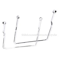 Saddle Bag Support Brackets Bars Chrome for 1998-Up Yamaha V-Star 650 Classic