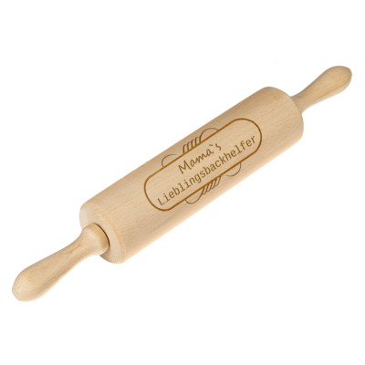 Polar-effekt Teigroller Mit Gravur - Personalisiertes Nudelholz Aus Buchenholz