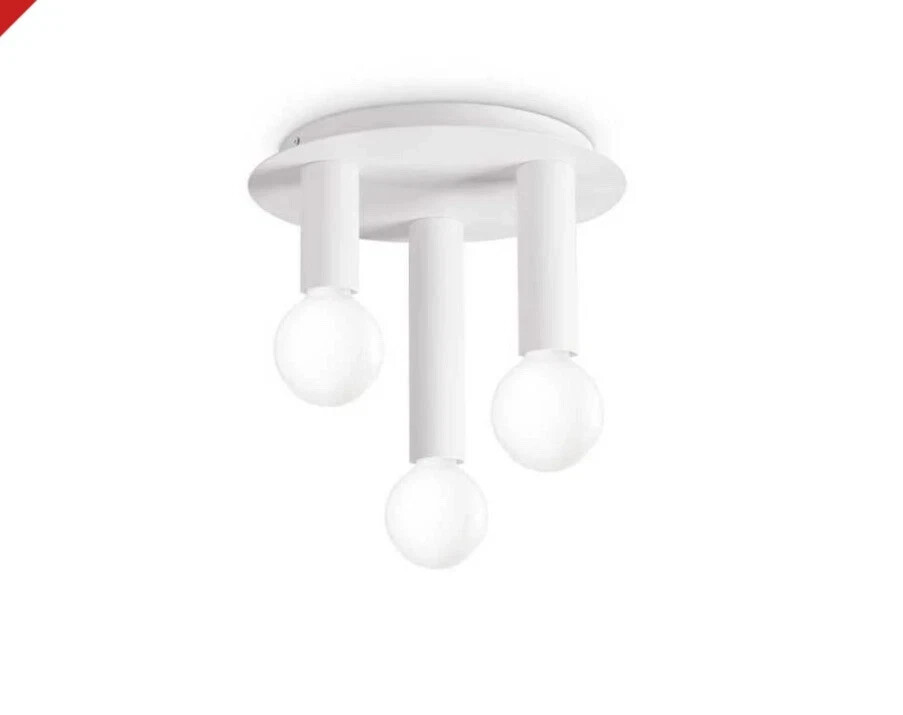 Plafoniera 3 Luci Ideal Lux PETIT PL3 BIANCO 327969 per Interni