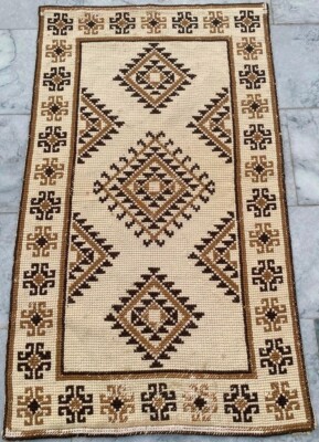 Moroccan Rug,Boho Rug,Oushak Design Rug,Turkish Rug,Hand Knotted Rug,2x4ft