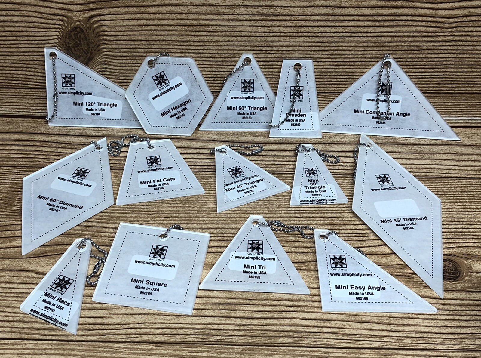 14 Ez Quilting Simplicity Mini Templates Acrylic Stencils Jelly Rolls Sewing Ebay