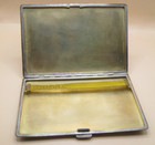 Birmingham 1941 LARGE Sterling Silver Gilt Lined Cigarette Case Perfect For Card
