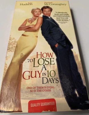 How To Lose A Guy in 10 Days VHS Kate Hudson Matthew McConaughey Petrie