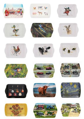 Melamin kleine Snackschale - kleines Tablett - Getränketablett - verschiedene Designs