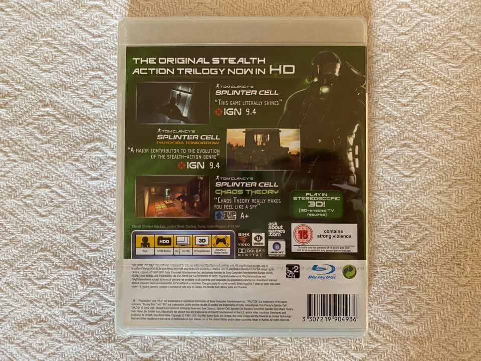 Splinter Cell Trilogy PS3 - UK PAL New Sealed - High Quality Packing - Tracked - Image 4 of 4