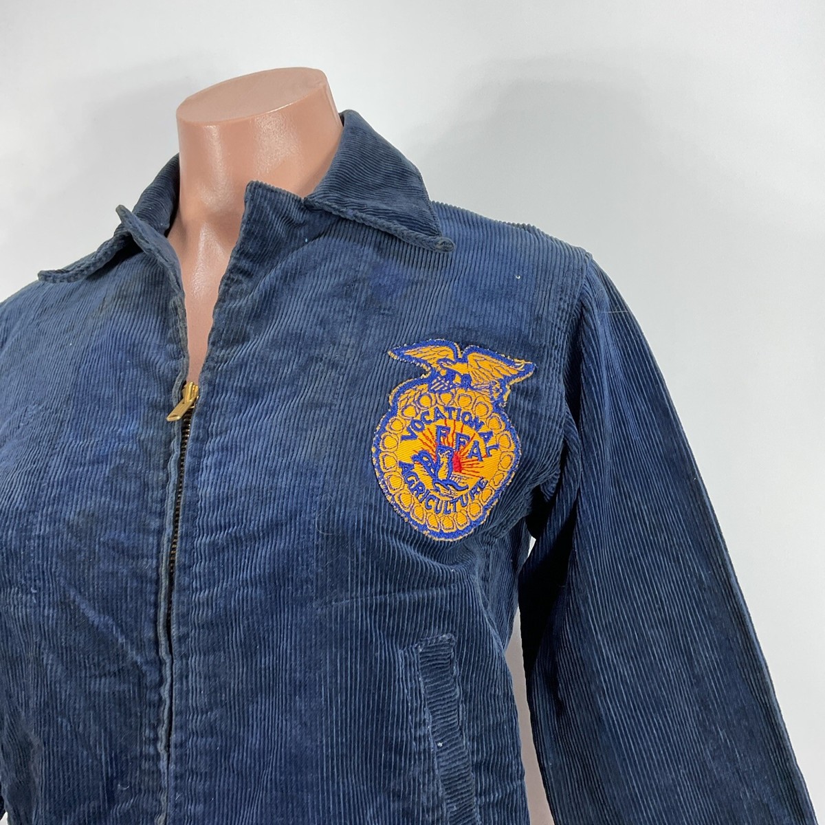 VINTAGE Perryville Missouri Agricultural FFA AG Farm Jacket Blue