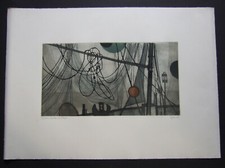 Otto Eglau_Zeichen im Hafen_Farbradierung_93/100_1962 