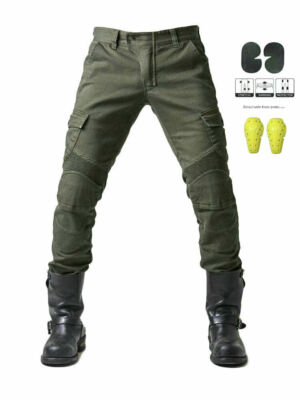 Jeans Da Moto Uomo Con Protezioni Rinforzate In Aramide - Cargo Biker Jean, Ginocchiere E Fianchetti Inclusi