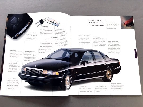 1994 Chevrolet Caprice Classic 20-page Original Car Sales Brochure Catalog - Изображение 3 из 4