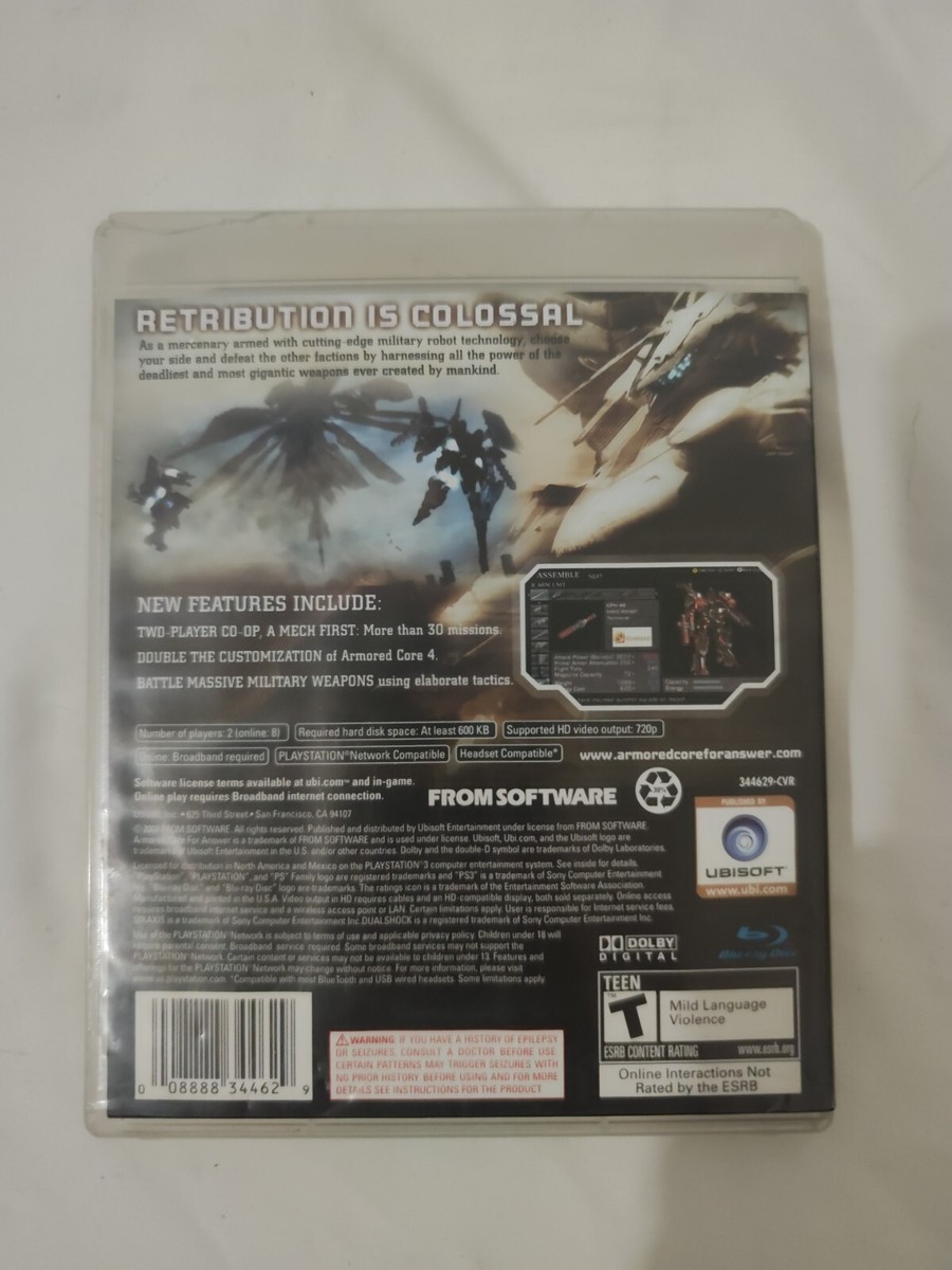 ARMORED CORE for Answer PLAYSTATION3 th… Amazon.com: Armored Core: For Answer - Playstation 3