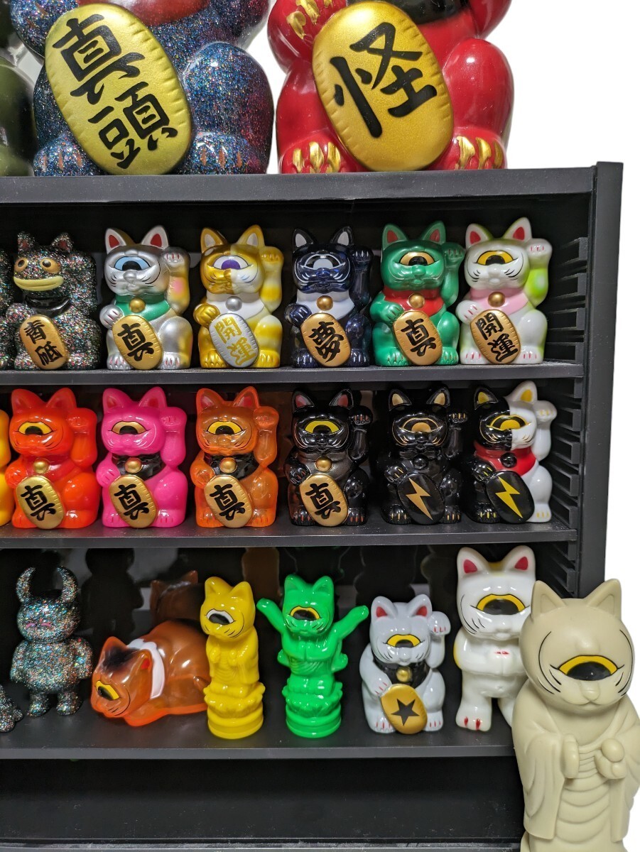 REALHEAD フォーチュンキャット クリアブラック REAL x HEAD Fortune Cat Collector's Set - soft vinyl Very Rare