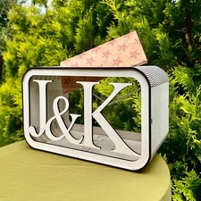 Wedding Envelope Box, Personalized Wedding Card Box, Wish Box