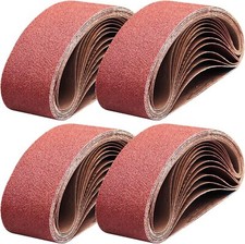 100 Pcs 3x18-Inch Aluminum Oxide Sanding Belts 40 60 80 120 150 240 400 Grit