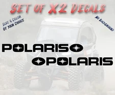 POLARIS PREMIUM VINYL 2 PACK DECALS PICK COLOR SIZE TRACKED & INSURED