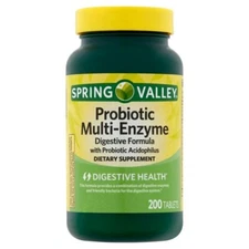 Spring Valley Probiotic Multi-Enzyme Digestive Formula Tablets 200 Count TikTok