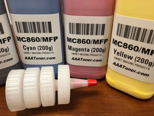 (200g x 4) Toner Refill for OKI Okidata MC860, MC860 MFP - NO Chips !!! - Picture 2 of 2