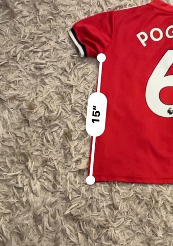 Adidas Manchester United Paul Pogba Soccer Jersey sz TINY see measurements - Picture 11 of 11