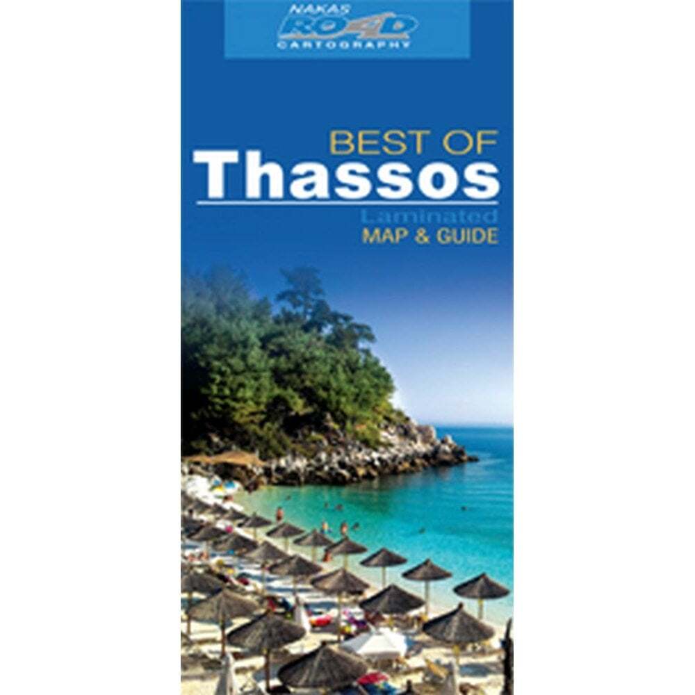 Greece 1:65k Thassos Water-Resistant 'best of' tourist map with info-guide