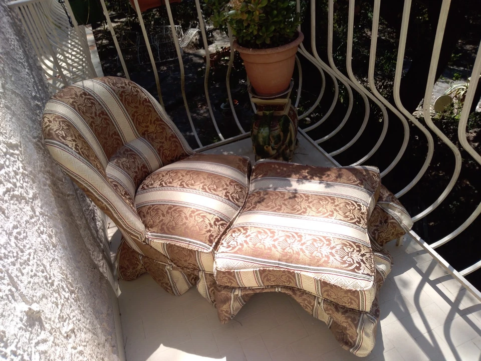 Méridienne modulable en chaise avec pouf - Photo 3/4