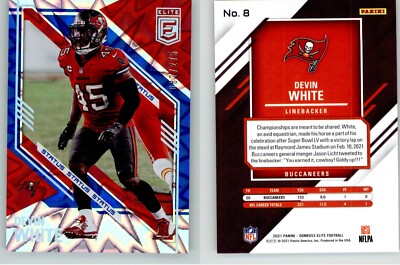Devin White 2021 Panini Donruss Elite Status Explosion #8 /275 Buccaneers