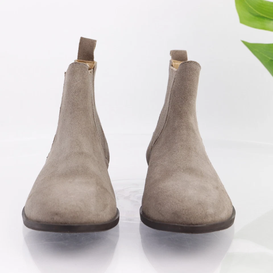 Jack Rogers Mujer Bota Pippa Talla 9 Gris Gamuza Chelsea Botín Boho Chic Cómodo Foto 2 de 4