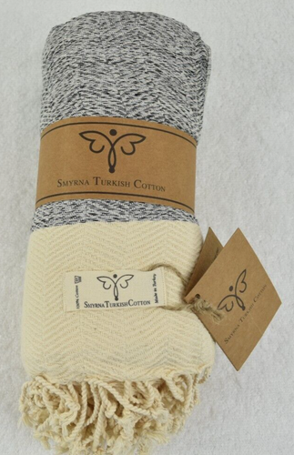 Smyrna Turkish Cotton Throw Blanket / 50" x 60" / 100% Cotton