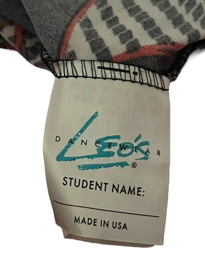 Leo’s Dancewear Vintage Negro Rojo Blanco Manga Larga Disfraz de Baile MC Mediano Foto 3 de 4