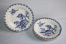6 assiettes plates en faïence de Gien décor Chardons bleu, dia. 23.9 cm N°1