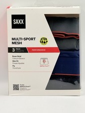 SAXX Men's Multi-Sport Mesh Boxer Slim Fit 3 Pack 3 Colors ,medium 32-35
