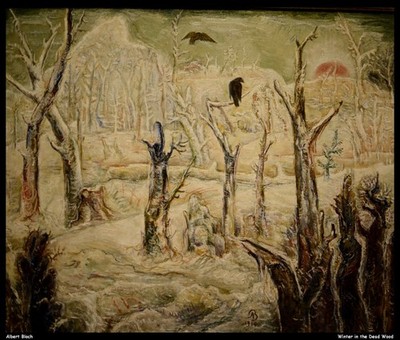 Albert Bloch Winter im Totenholz O 1 Vintage Kunstdruck Poster Wanddeko Cre
