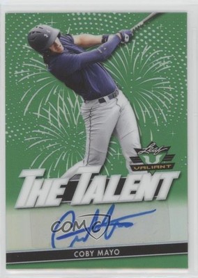 2020 Leaf Valiant The Talent Green Prismatic 87/99 Coby Mayo #TT-CM3 Auto r2y