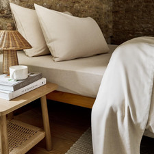 Luxury Oat Beige Flannel Twin Sheet Set - Super Soft Brushed Cotton