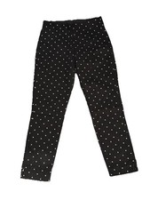 Old Navy Women  s Pixie Ankle Pants Black White Polka Dot Size 6
