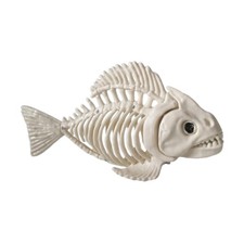 Decorazione di Halloween Spaventosa Realistica a Forma di Scheletro di Pesce per