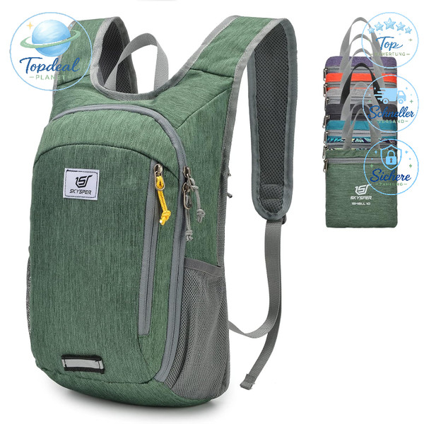 Faltbarer Rucksack 10L Ultraleicht FüR Wandern Reisen Radfahren Klein-image