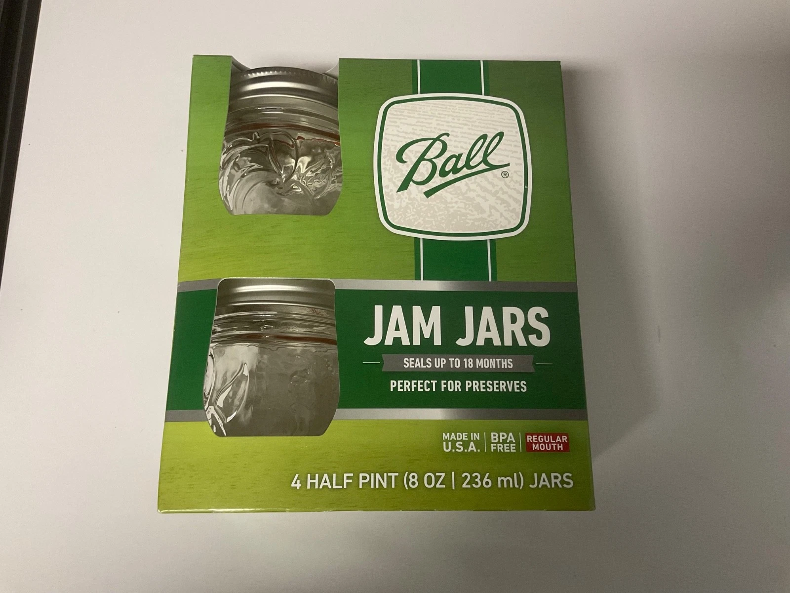 Ball 8 oz Fruit Embossed Jam Jelly Jars 4 pack new in box
Opens in a new window or tab