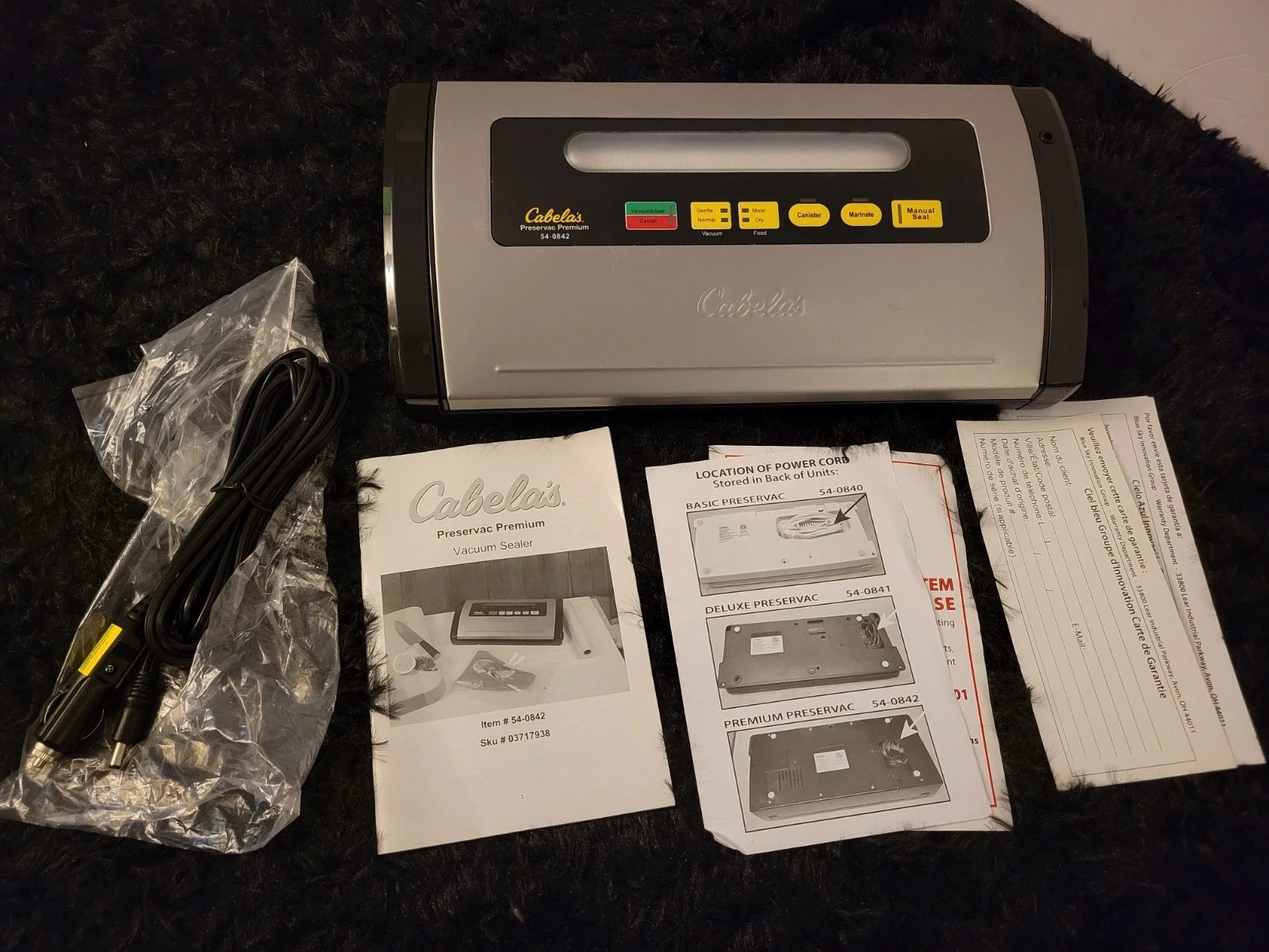Cabela's Preservac Premium Vacuum Sealer 54-0842 Stainless Food Saver Kit 120V