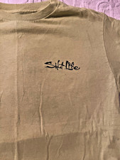 salt life t shirt swordfish neon green youth XL