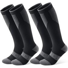 findway Merino Wool Ski Socks, 2 Pairs Thermal Knee-high Snowboarding Snow Wi...